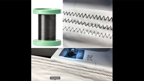 Carbon Nanotube Yarn + Sewing Machine