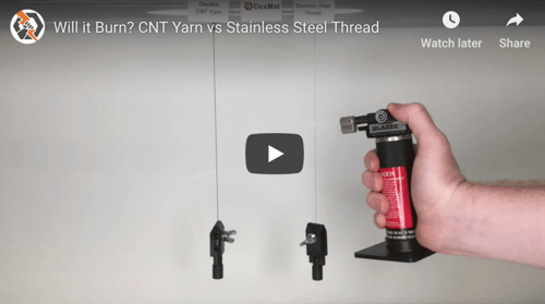 Will it Burn? CNT Yarn vs Stainless Steel Thread